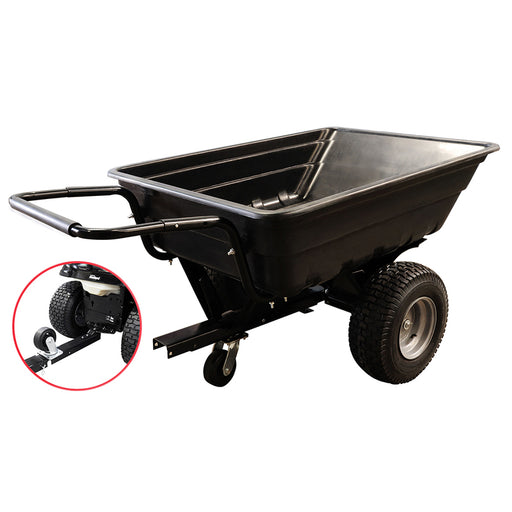 Tow-Behind Poly Trailer Extra Big Wheels