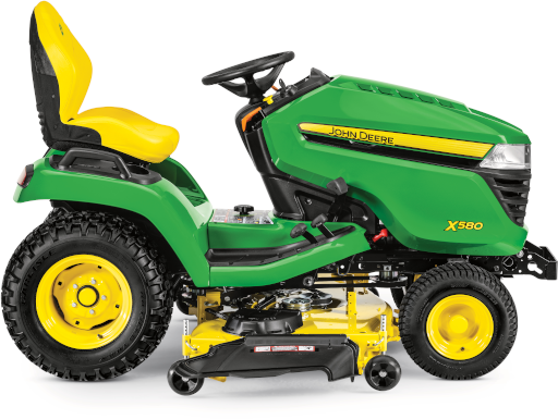 John Deere X580 Tractor with 54 Accel Deep (54A) Mower Deck