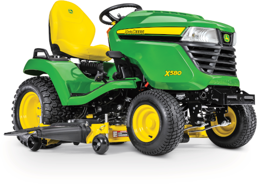 John Deere X580 Tractor with 54 Accel Deep (54A) Mower Deck