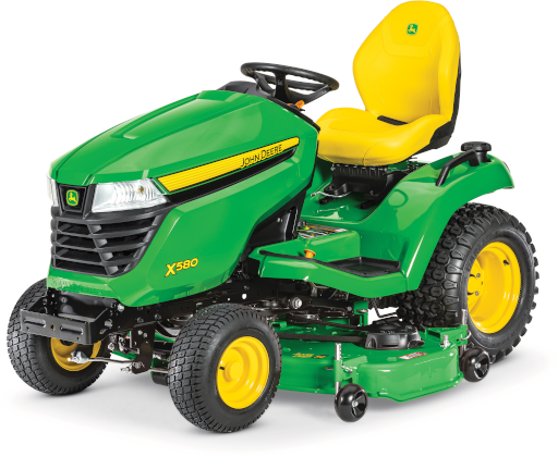 John Deere X580 Tractor with 54 Accel Deep (54A) Mower Deck